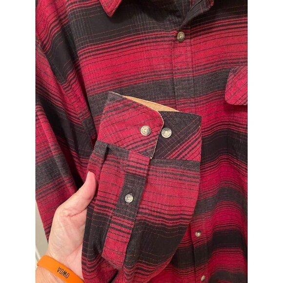 Legendary Whitetails Mens Red & Black Plaid Flannel Shirt 3XT 100% Cotton - Picture 7 of 15